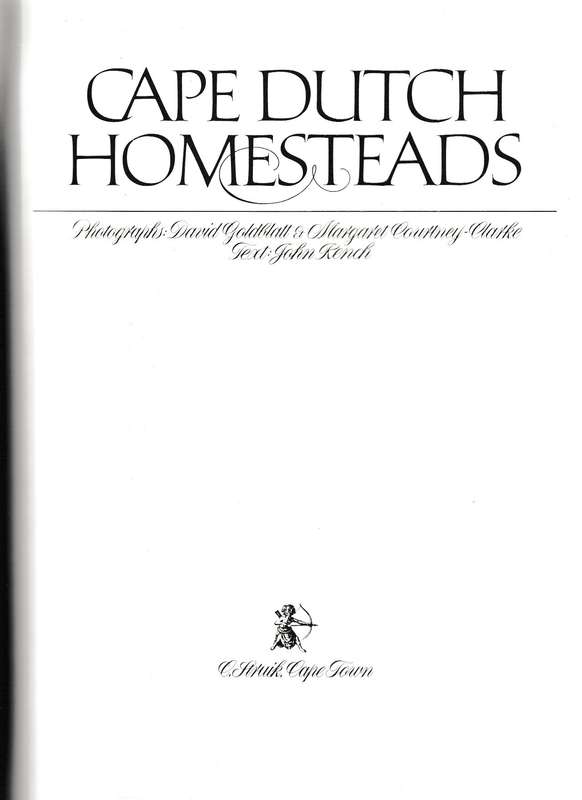 CAPE DUTCH HOMESTEADS