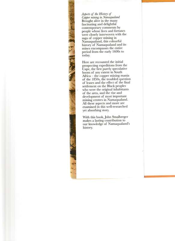 A HISTORY OF COPPER MINING IN NAMAQUALAND 1846-1931