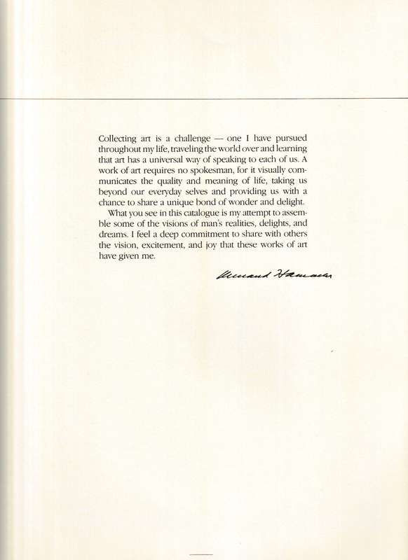 THE ARMAND HAMMER COLLECTION *SIGNED* and HAMMER by ARMAND HAMMER
