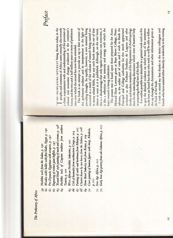 THE PREHISTORY OF AFRICA by J. DESMOND CLARK