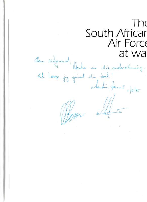 THE SOUTH AFRICAN AIR FORCE AT WAR *SIGNED*