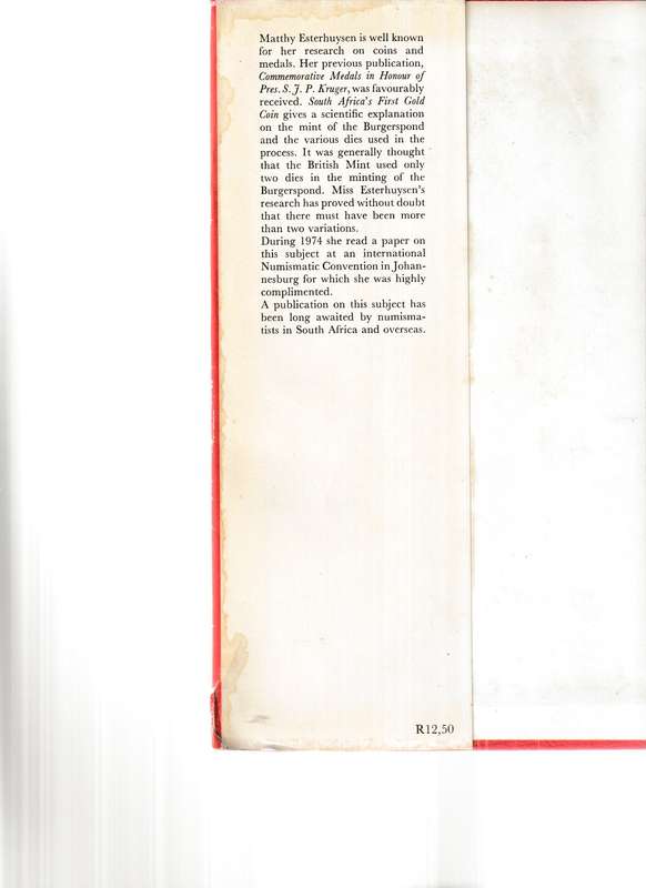 SOUTH AFRICA'S FIRST GOLD COIN, READERCH ON THE BURGERS DIES AND BURGERSPOND 1874 *SIGNED*