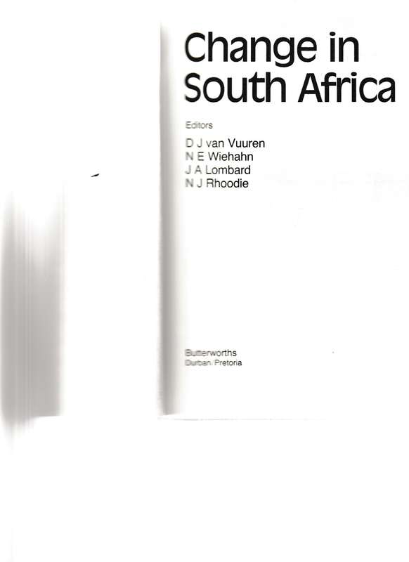 CHANGE IN SOUTH AFRICA