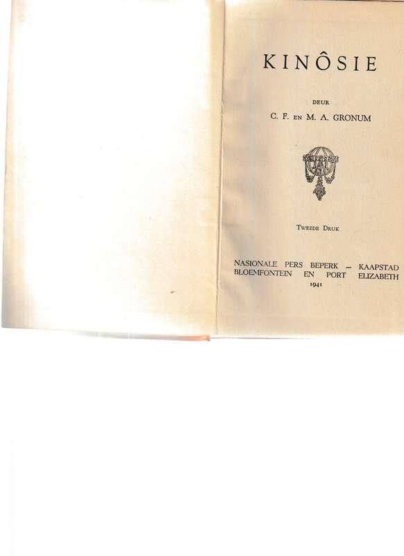 KINOSIE deur C.F en M.A. GRONUM