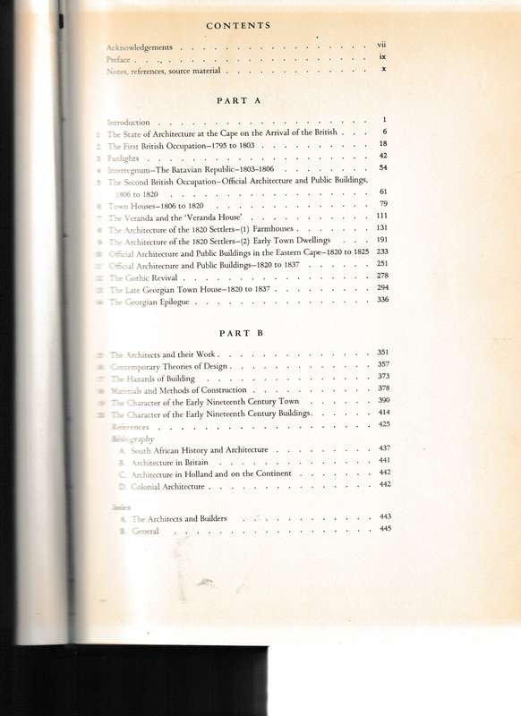 EARLY NINETEENTH CENTURY ARCHITECTURE IN SOUTH AFRICA: STUDY OF TWO CULTURES 1795-1837