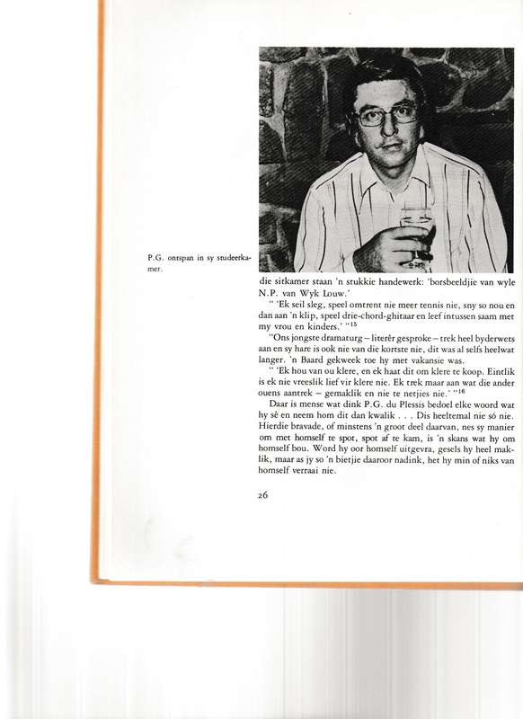 SKRYWERS IN WOORD EN BEELD: P.G. DU PLESSIS