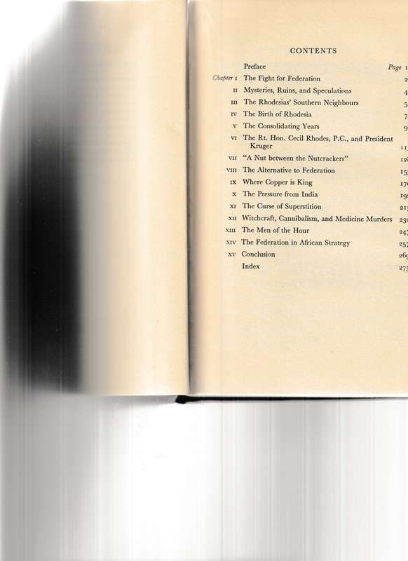 REPORT FROM THE RHODESIAS by H. MACLEAR BATE