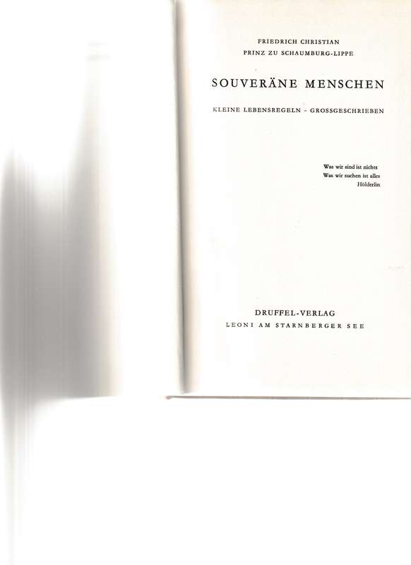 SOUVERANE MENSCHEN, KLEINE LEBENSREGELN-GROSSGESCHRIEBEN