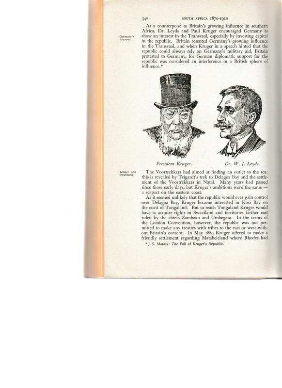 EUROPE AND SOUTH AFRICA 1815-1939