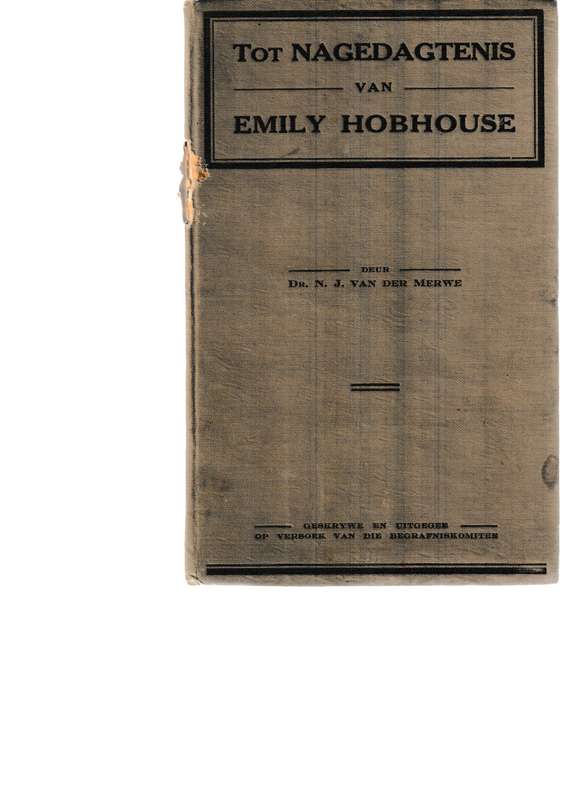 TOT NAGEDAGTENIS VAN EMILY HOBHOUSE