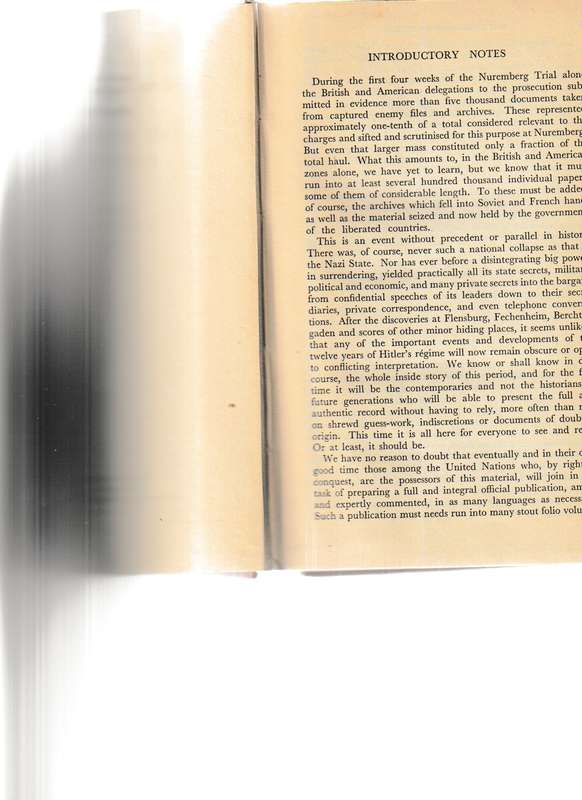 THE NEUREMBERG DOCUMENTS, SOME ASPECTS OF GERMAN WAR POLICY 1939-1945