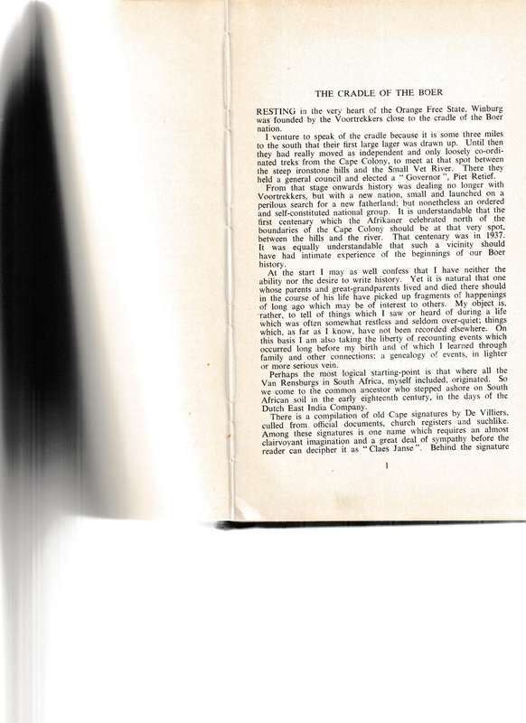 THEIR PATHS CROSSED MINE: MEMOIRS OF THE COMMADANT-GENERAL OF THE OSSEWA-BRANDWAG