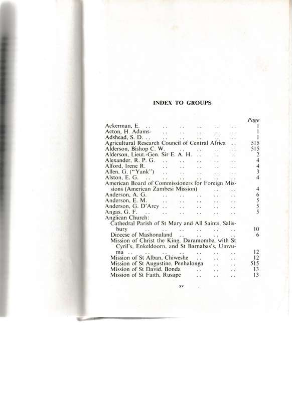 GUIDE TO THE HISTORICAL MANUSCRIPTS IN THE NATIONAL ARCHIVES OF RHODESIA