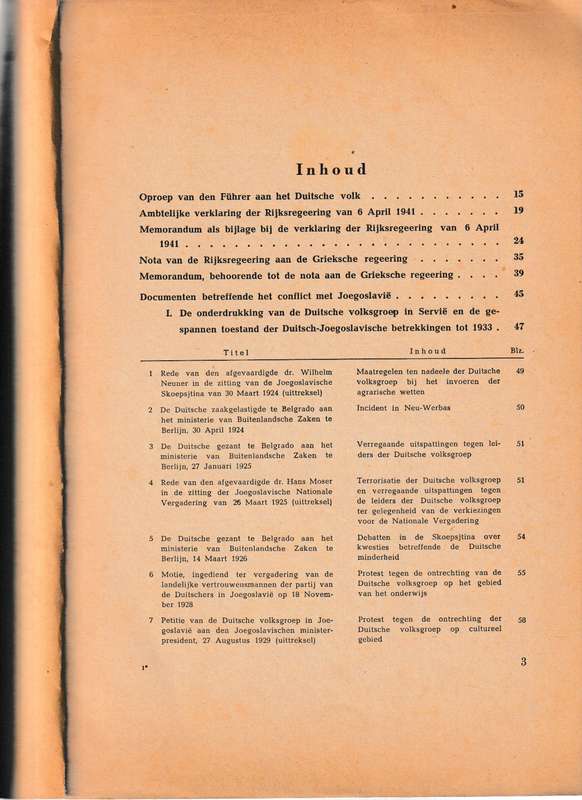AUSWARTIGES AMT 1939/41 NO. 7 DOCUMENTEN BETREFFENDE HET CONFLICT MET JOEGOSLAVIE EN GRIEKELAND