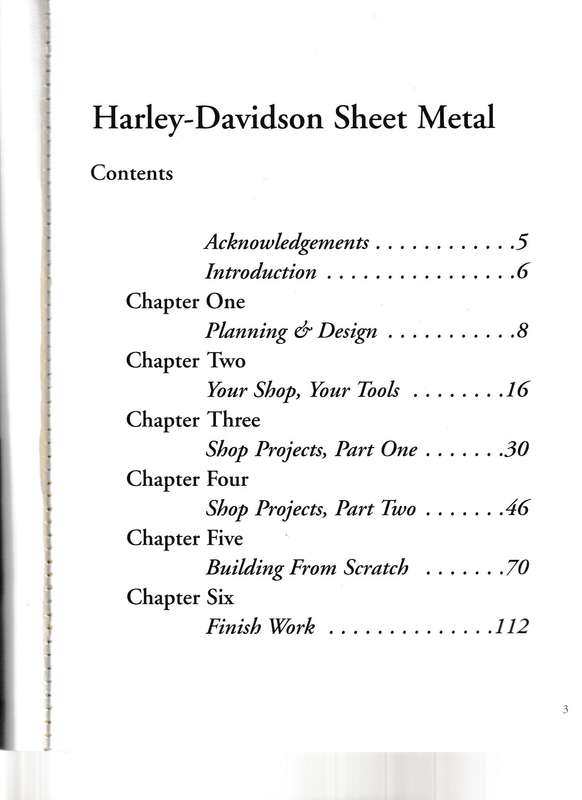 HARLEY-DAVIDSON, SHEET METAL FABRICATION: MAKE AND MODIFY FENDERS, TANKS AND SIDE COVERS