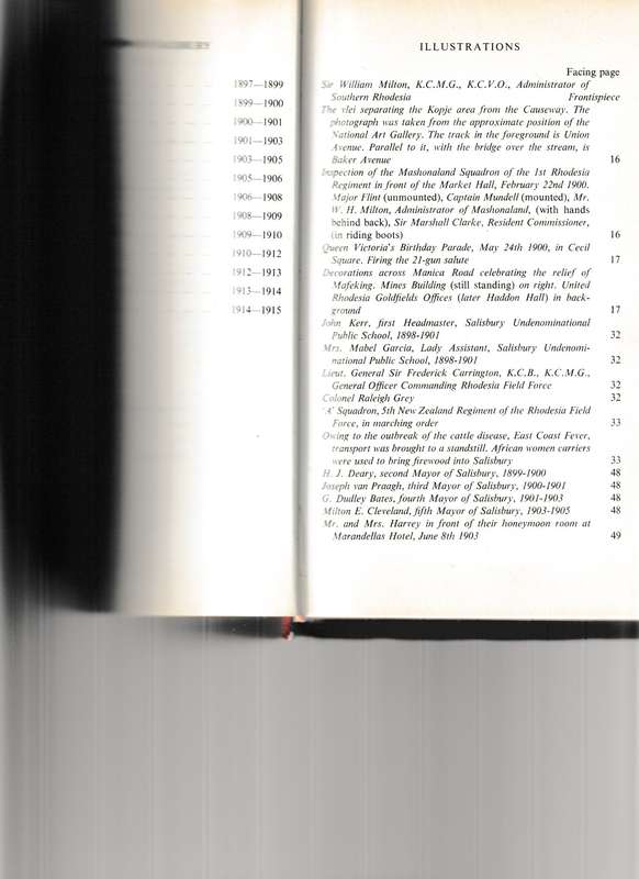 A SEQUENCE OF TIME: THE STORY OF SALSBURY, RHODESIA 1900-1914