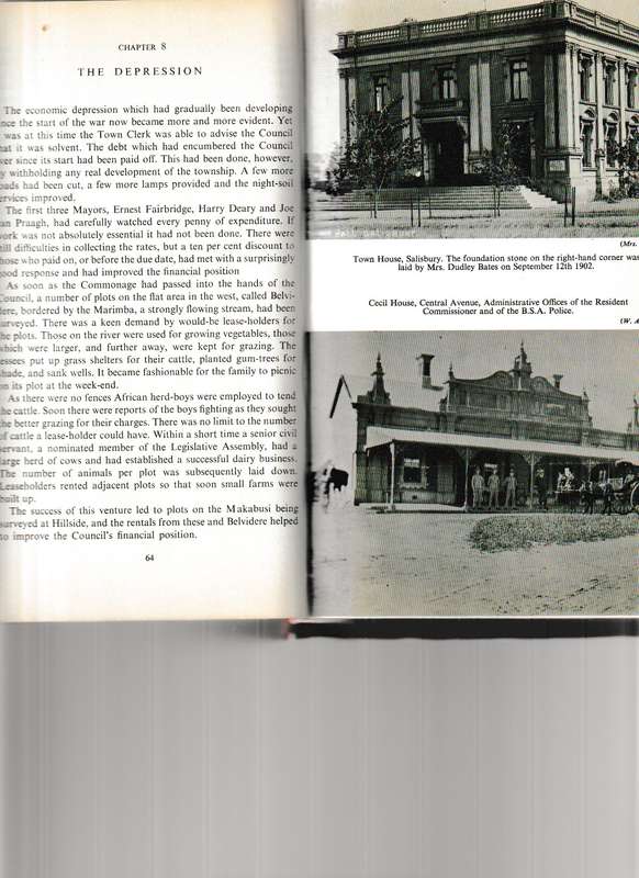 A SEQUENCE OF TIME: THE STORY OF SALSBURY, RHODESIA 1900-1914