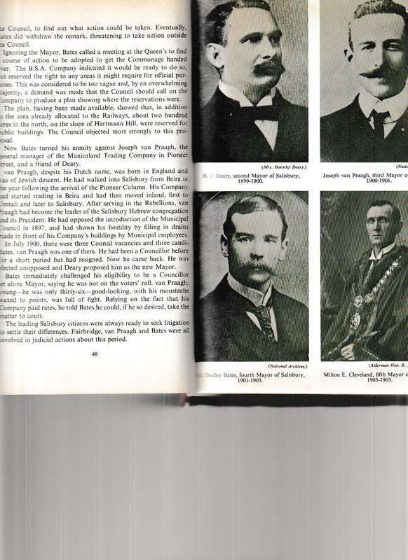 A SEQUENCE OF TIME: THE STORY OF SALSBURY, RHODESIA 1900-1914