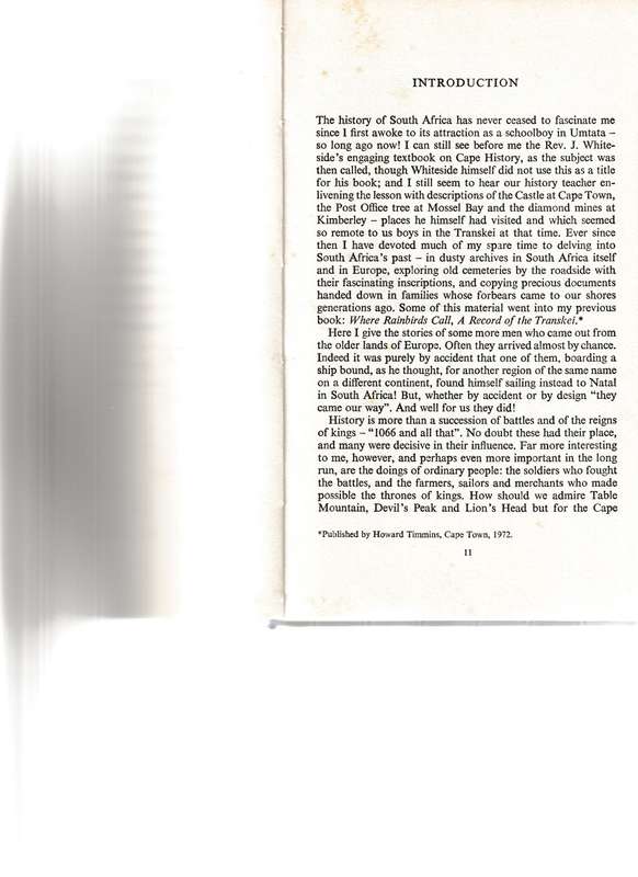 THEY CAME OUR WAY, A MISCELLANY HISTORICAL TALES AND SKETCHES OF THE OLD CAPE COLONY