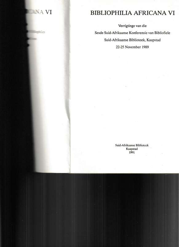 BIBLIOPHILIA AFRICANA VI
