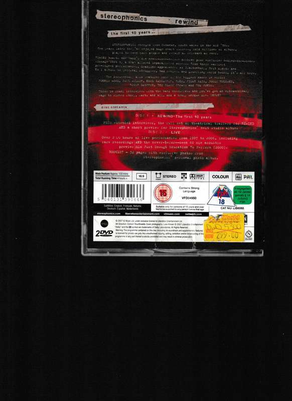STEREOPHONICS REWIND, THE FIRST 10 YEARS