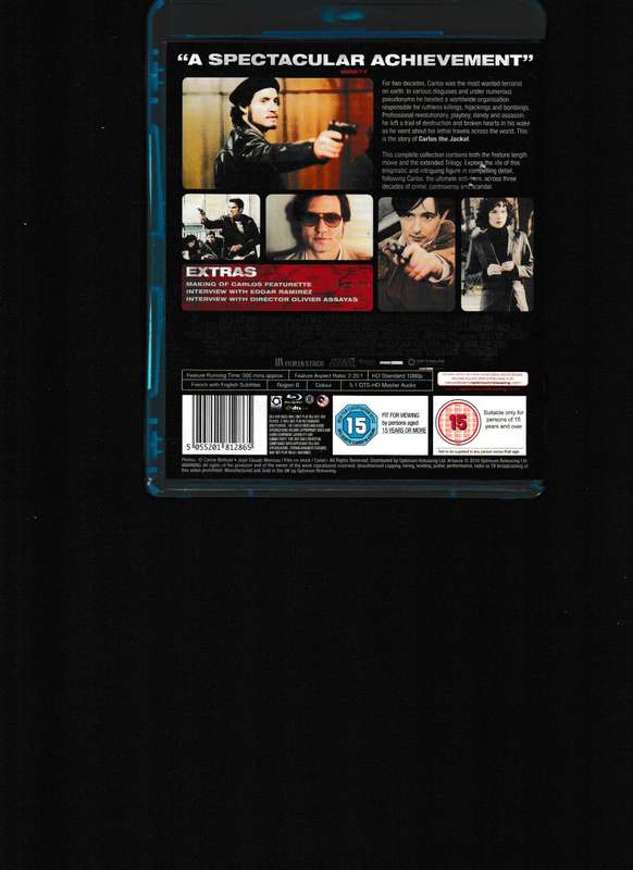 CARLOS THE JACKAL, THE MOVIE AND THE TRILOGY ON 3 BLU RAY DISCS