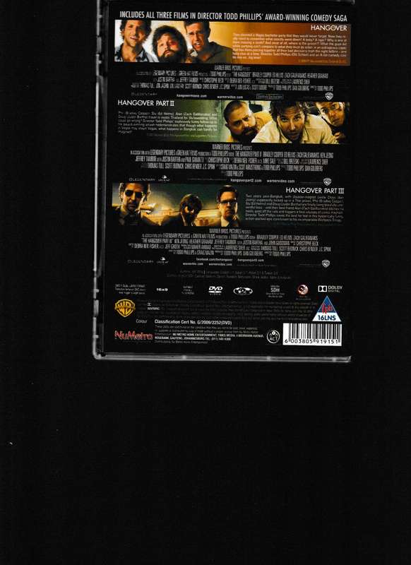 THE HANGOVER TRILOGY 3 DVD