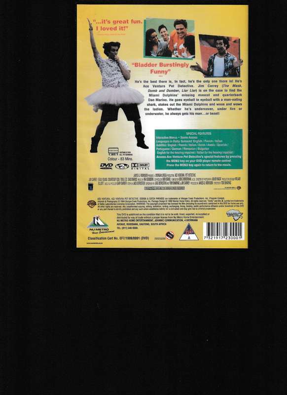 ACE VENTURA PET DETECTIVE DVD