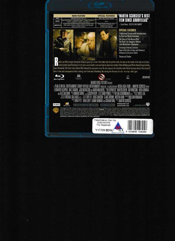 THE DEPARTED BLU RAY