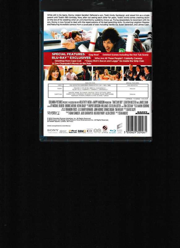 THAT'S MY BOY BLU RAY