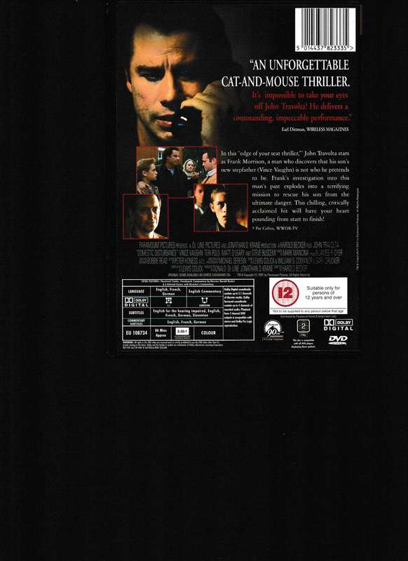 DOMESTIC DISTURBANCE DVD