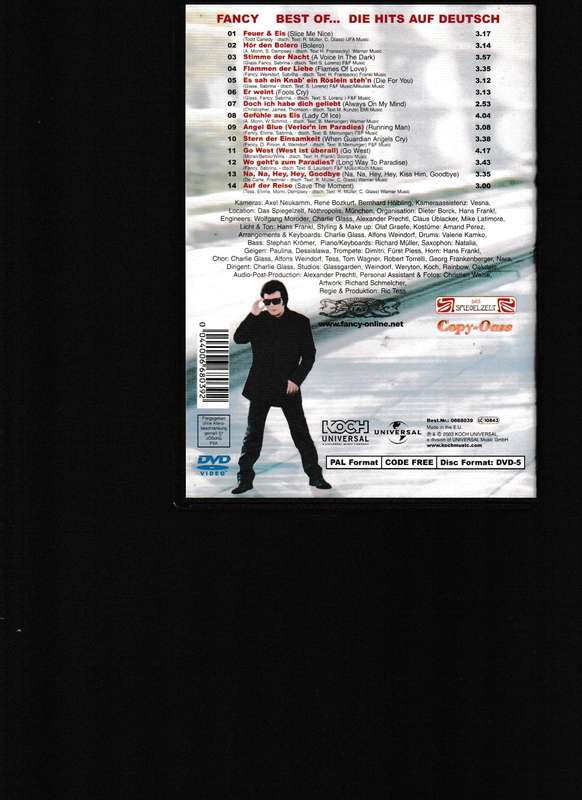 FANCY BEST OF... DIE HITS AUF DEUTSCH DAS KONZERT AUS DEM SPIEOELZELT MUNCHEN DVD