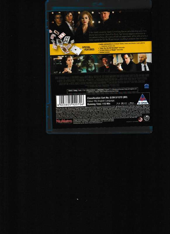 NOW YOU SEE ME BLU RAY