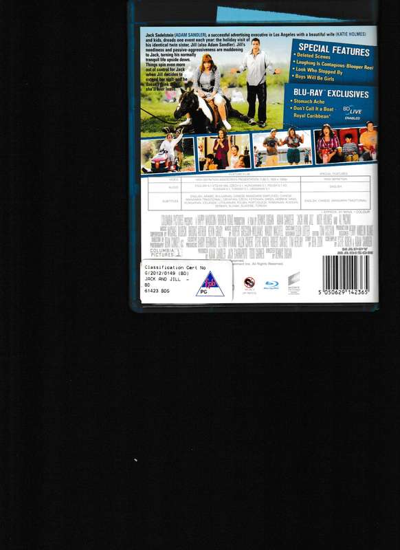 JACK AND JILL BLU RAY
