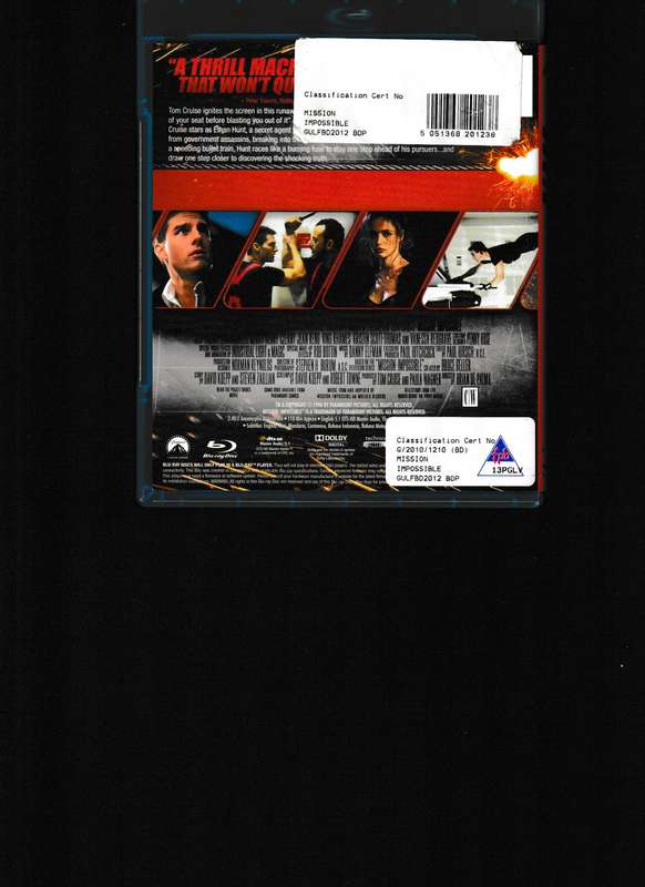MISSION IMPOSSIBLE BLU RAY