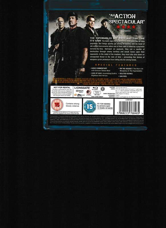 THE EXPENDABLES 2 BLU RAY
