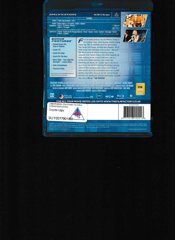 COYOTE UGLY BLU RAY