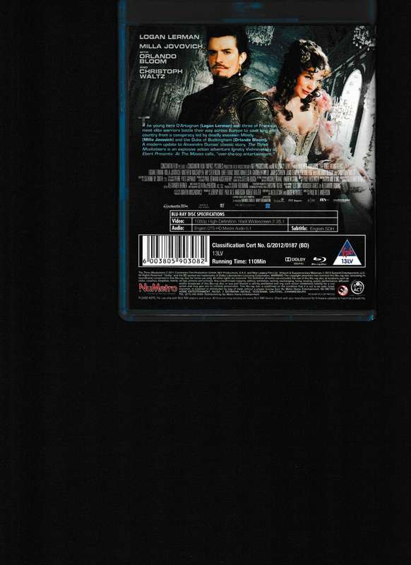 THE THREE MUSKETEERS BLU RAY