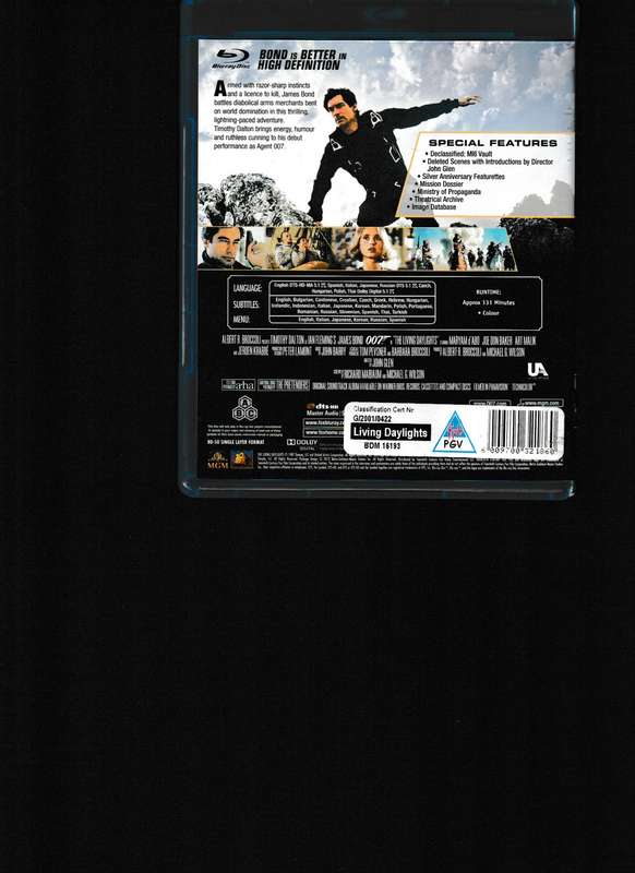 THE LIVING DAYLIGHTS BLU RAY