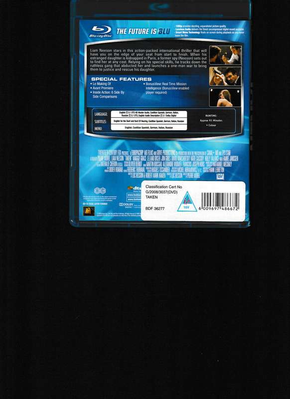 TAKEN BLU RAY