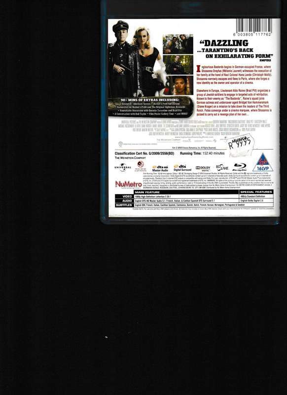 INGLORIOUS BASTERDS BLU RAY