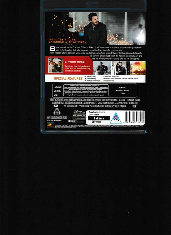 TAKEN 2 BLU RAY