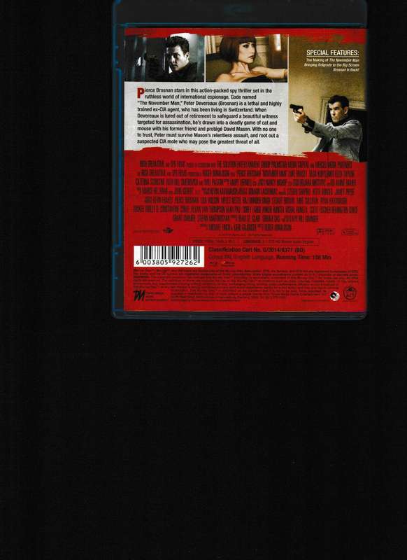 THE NOVEMBER MAN BLU RAY