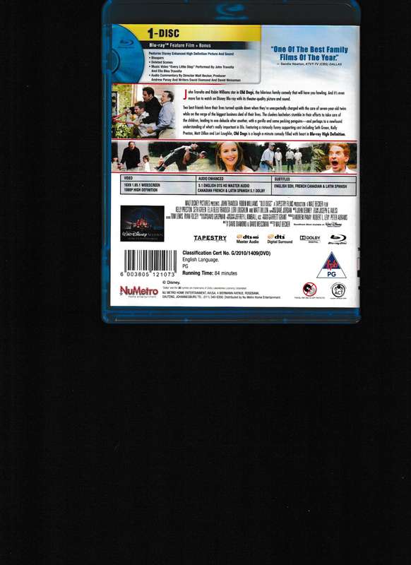 OLD DOGS BLU RAY