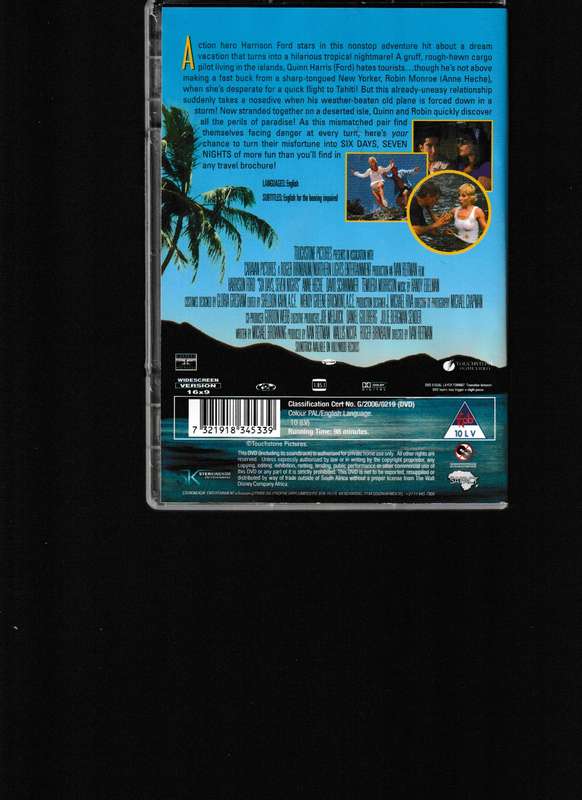SIX DAYS SEVEN NIGHTS DVD