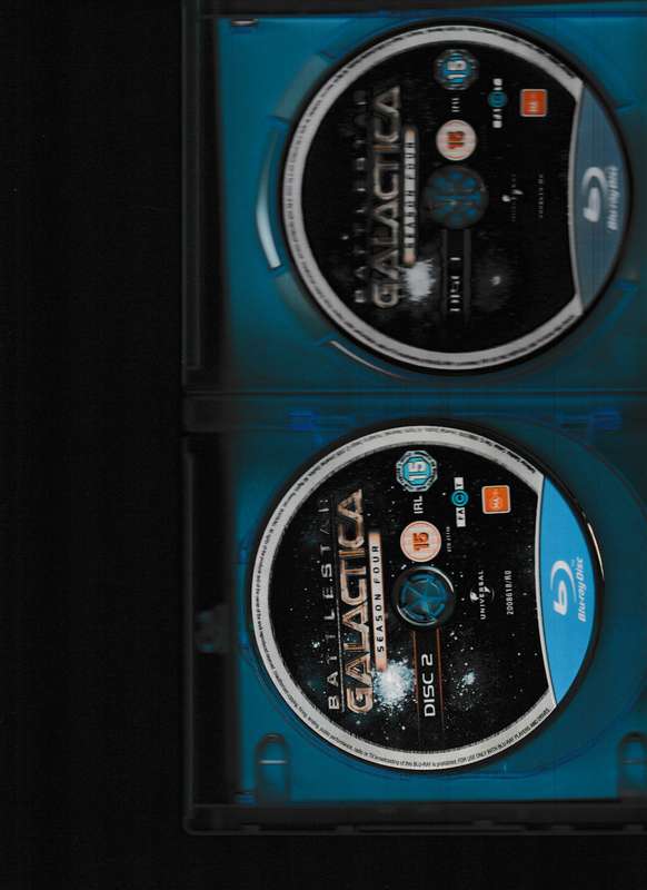 BATTLESTAR GALACTICA SERIES 1, 3, 4 AND FINAL SEASON BLU RAY 15 DISCS
