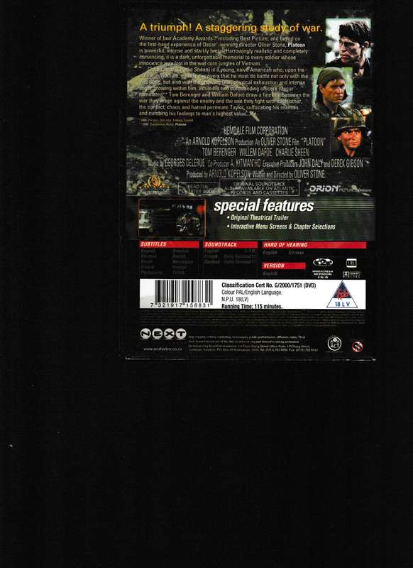 PLATOON DVD