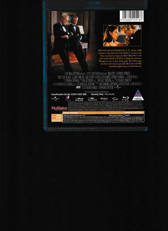 MEET JOE BLACK BLU RAY
