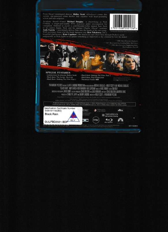 BLACK RAIN BLU RAY
