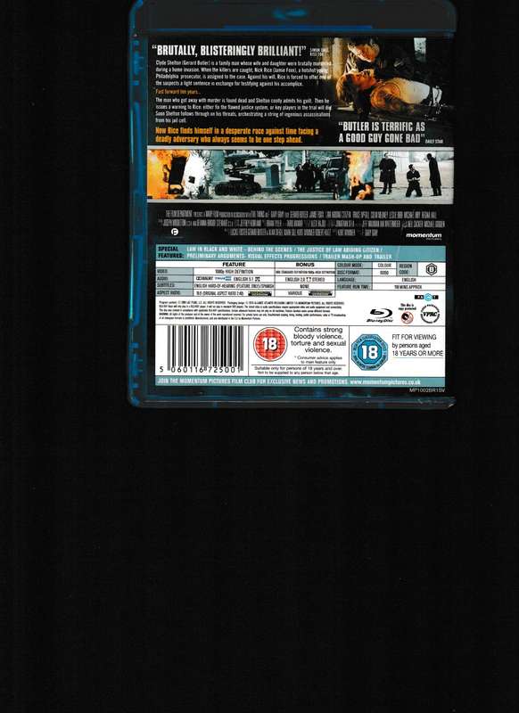 LAW ABIDING CITIZEN BLU RAY